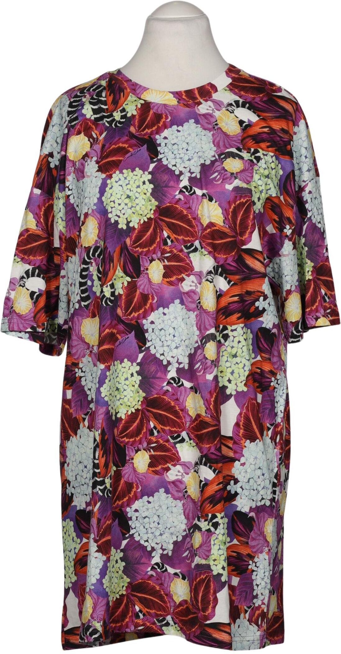 Class Roberto Cavalli Damen Kleid, Mehrfarbig, Gr. XL, Baumwolle - Second Hand