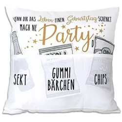 Partykissen mit 3 Einstecktaschen