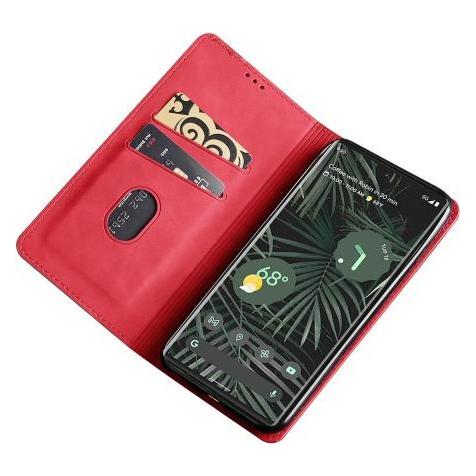 Cover-Discount Google Pixel 6 Pro - Vintage Flip Case Hülle rot (Google Pixel 6 Pro) (102301542B)