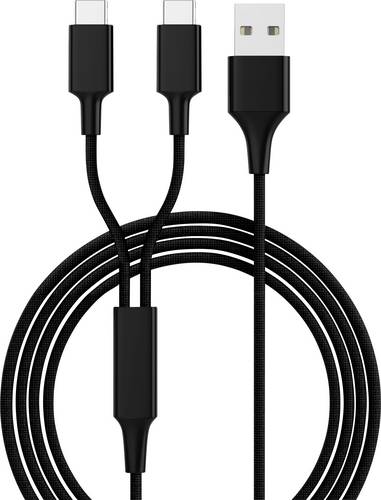 Smrter USB-Ladekabel USB 2.0 USB-A Stecker, USB-C Stecker 1.20m Schwarz SMRTER_HYDRA_DUO_C_BK