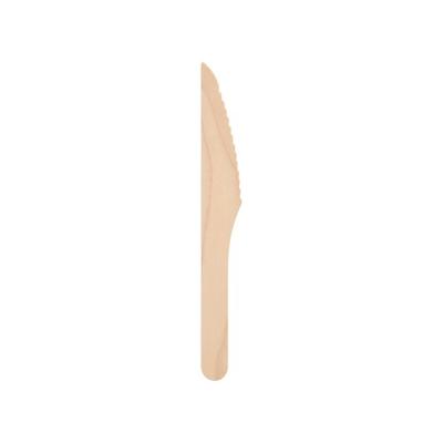 Papstar 180 Messer, Holz pure 16,5 cm natur