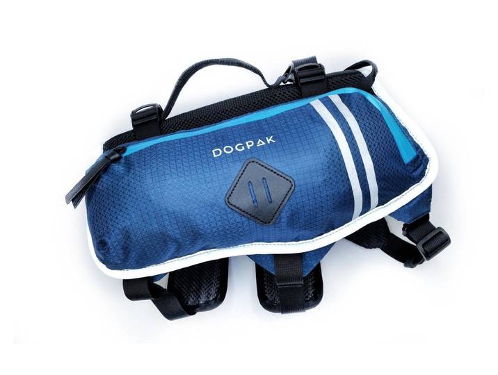 Hunde-Geschirr DOGPAK Moab Lite Hunderucksack M , blau, Tiergeschirre, Hunde-Geschirr, Rucksack und Wandergeschirr für Hunde aus «Die Höhle der Löwen»