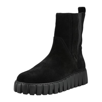 Stiefelette GABOR "Gabor Stiefelette Veloursleder/Textil", Damen, Gr. 41, Textil, schwarz, Textil, Veloursleder, Schuhe Stiefelette