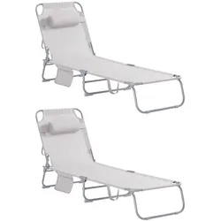 SONNENLIEGE 2er Set Beige