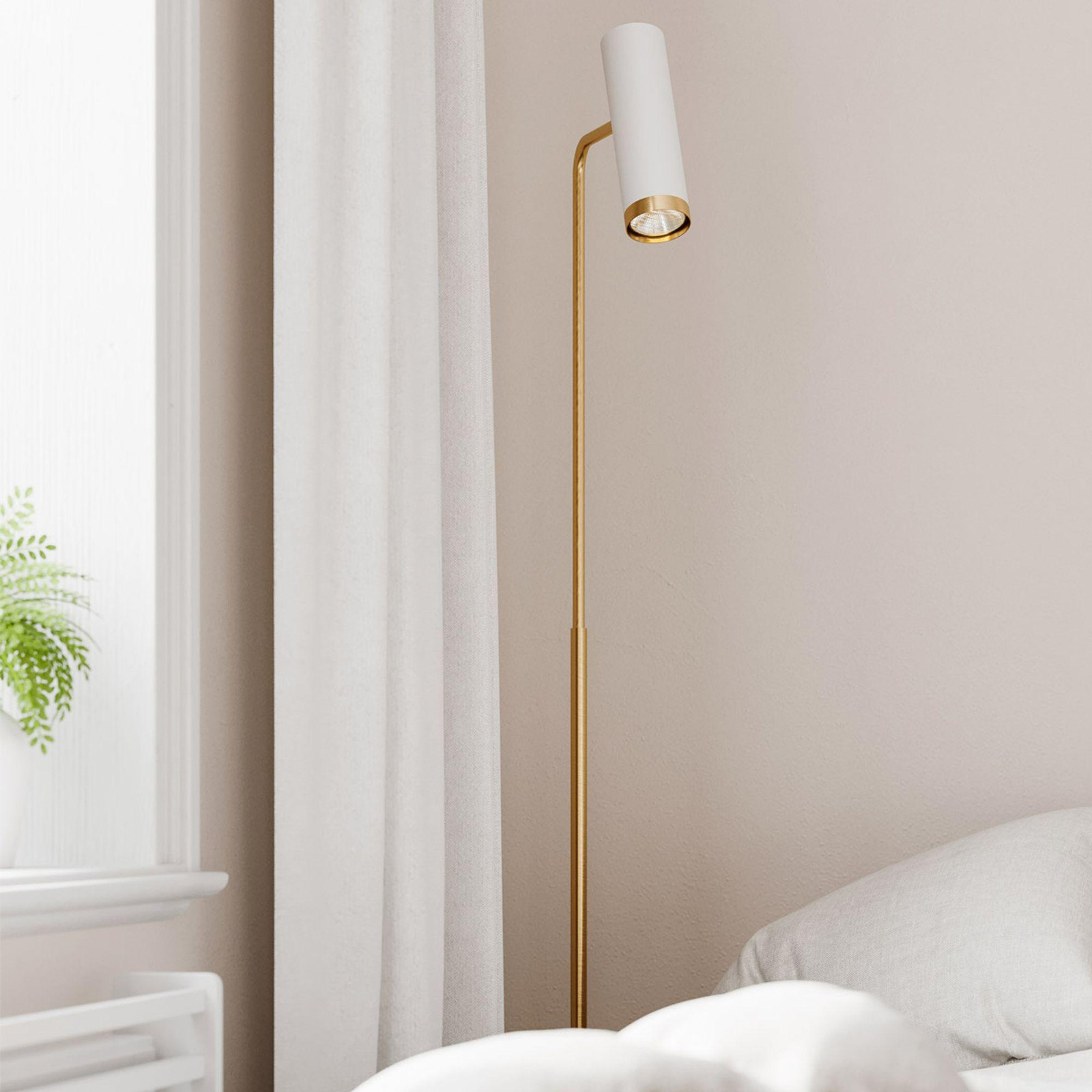 Rydens Puls staande lamp, goudkleurig