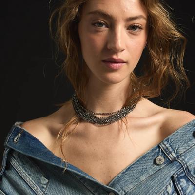 Lucky Brand Shiny Statement Necklace - Women's Ladies Accessories Jewelry Necklace Pendants in Silver, Size OneSize