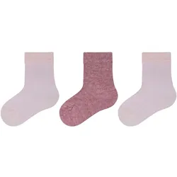 3er Pack camano Soft Baumwolle Baby-Socken 4201 - rosé 23-26