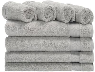 SAFAVIEH Signature Cotton Home Accent Set of 8 - 2 Bath Towels 2 Hand Towels 4 Wash Cloths