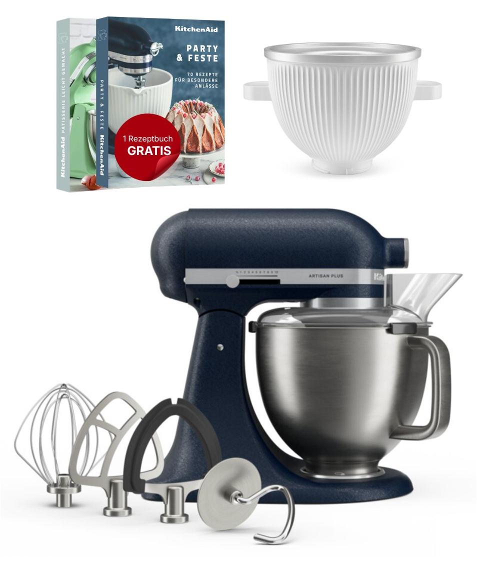 KitchenAid 4,7 L 5KSM50 Artisan Plus Küchenmaschine Icelover mit Eiszubereiter Wild Blueberry