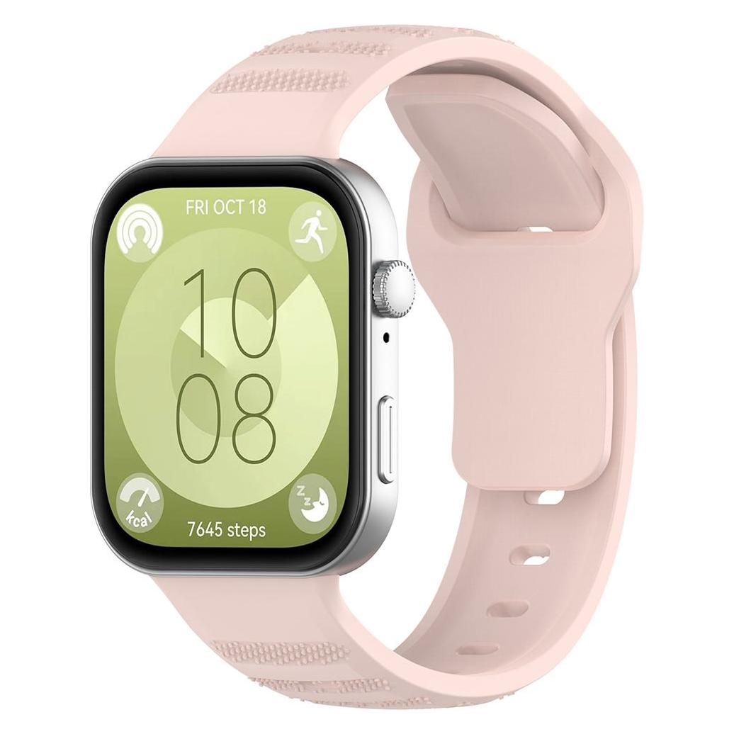Techsuit - Watchband (W050) - Huawei Watch Fit 3 - Pink (Silicone) (56360187)