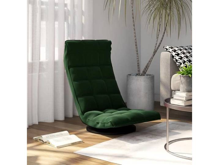 Canapé de loisirs - GKK - Fauteuil de sol pivotante - Vert foncé Velours(209)