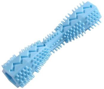 Uplift Picks Interactive Dog Chew Toothbrush Toy Bite Resistant Treat Dispensing Cleaning Stick blue