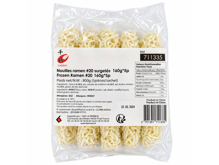CHIZURU Nouilles ramen fine surgelés 160gx5unités - 800g