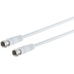 F-Stecker - F-Stecker, 3c2v, >80dB, weiß, 1,5m