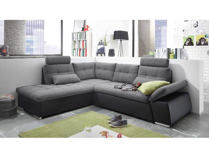 Ecksofa Medan mit großzügiger Ottomane und Schlaffunktion