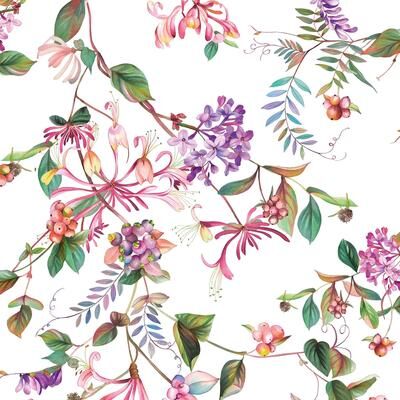 Galerie Wallcoverings Flora Summer Floral Bouquet Vinyl on Non-woven Matte Wallpaper Roll