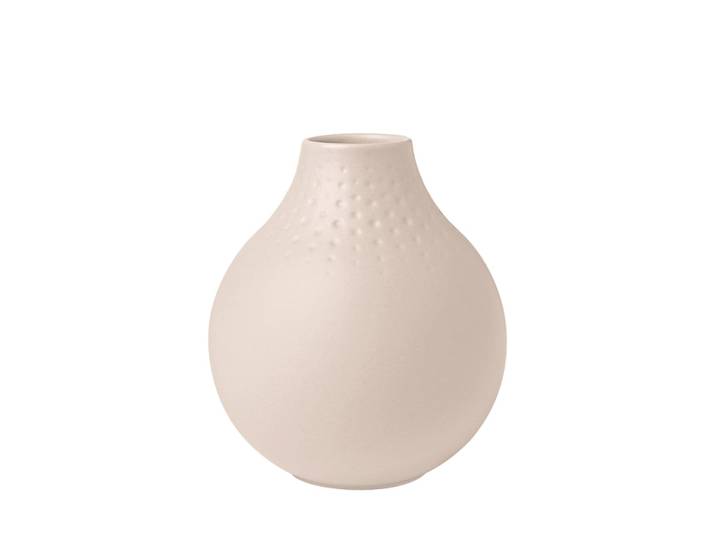 Dekovase VILLEROY & BOCH Vase Perle Manufacture Collier 12 cm , beige, Vasen, Dekovase