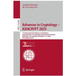 Advances in Cryptology – ASIACRYPT 2025, Fachbücher von Goichiro Hanaoka, Bo-Yin Yang