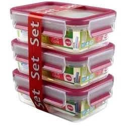 emsa Frischhaltedosen »CLIP & CLOSE« transparent / rot transparent, 16.3x5.8x1.13 cm
