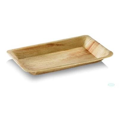Ekoe Rechteckiger Teller aus kompostierbarem Palmblatt 24x15 cm 25 Stk