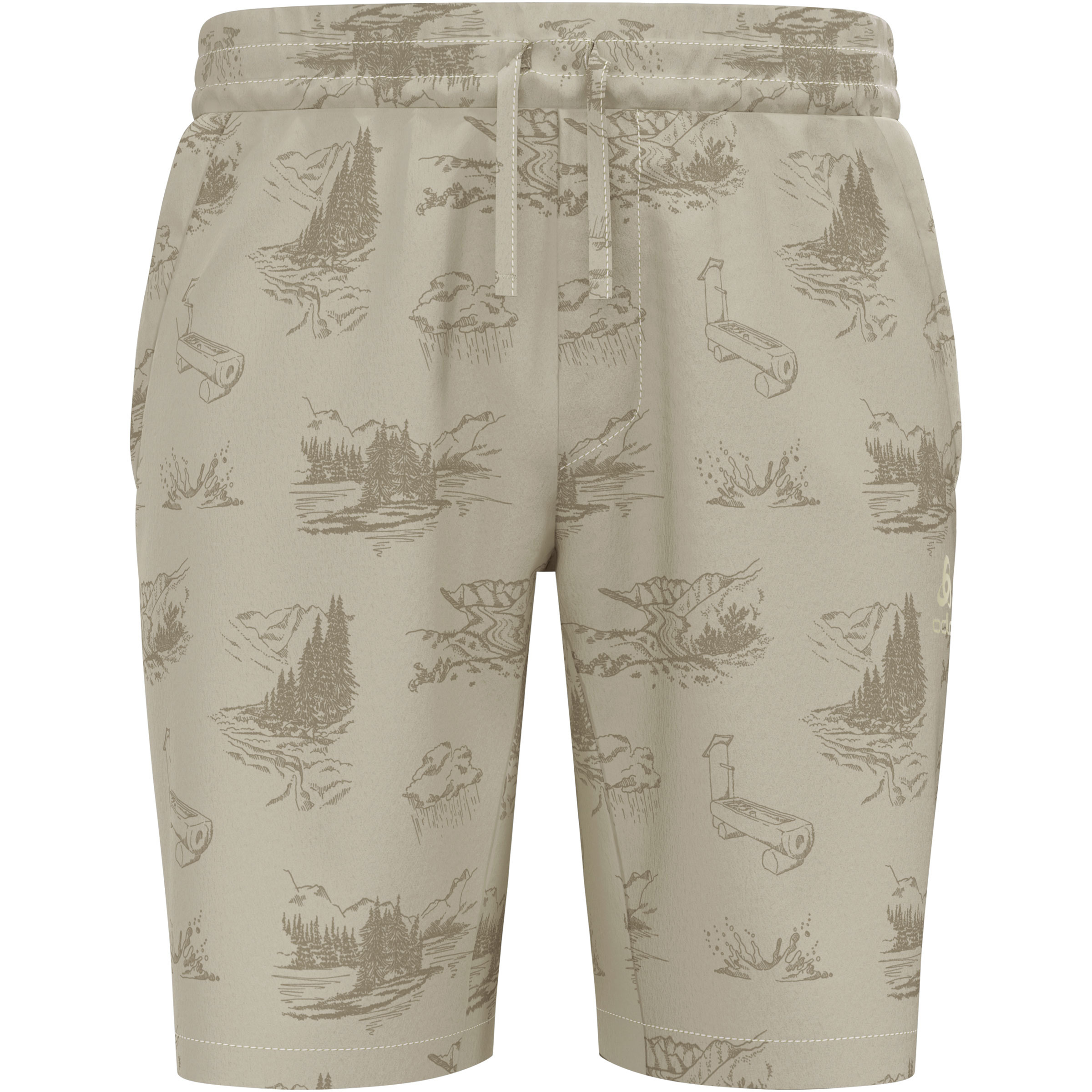 Odlo Essential Print Herren Jeans & Freizeithose gruen Größe XL Trekking Windabweisend Wasserabweisend