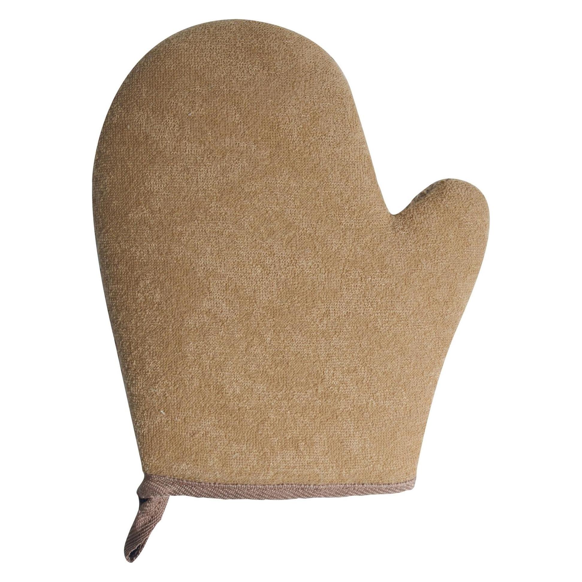 MSV Peelinghandschuh aus Jute 25 x 18 cm, Braun (145834)
