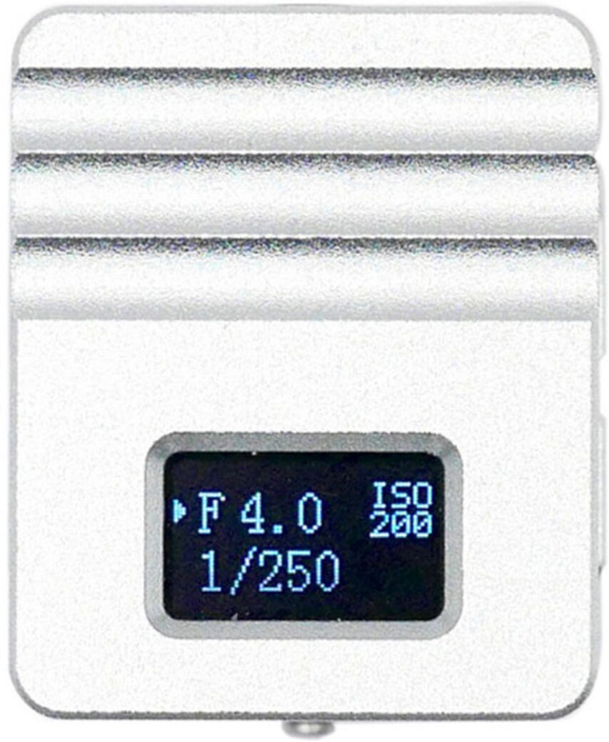 KEKS KM-Q OLED digitaler Belichtungsmesser silber Display Oben