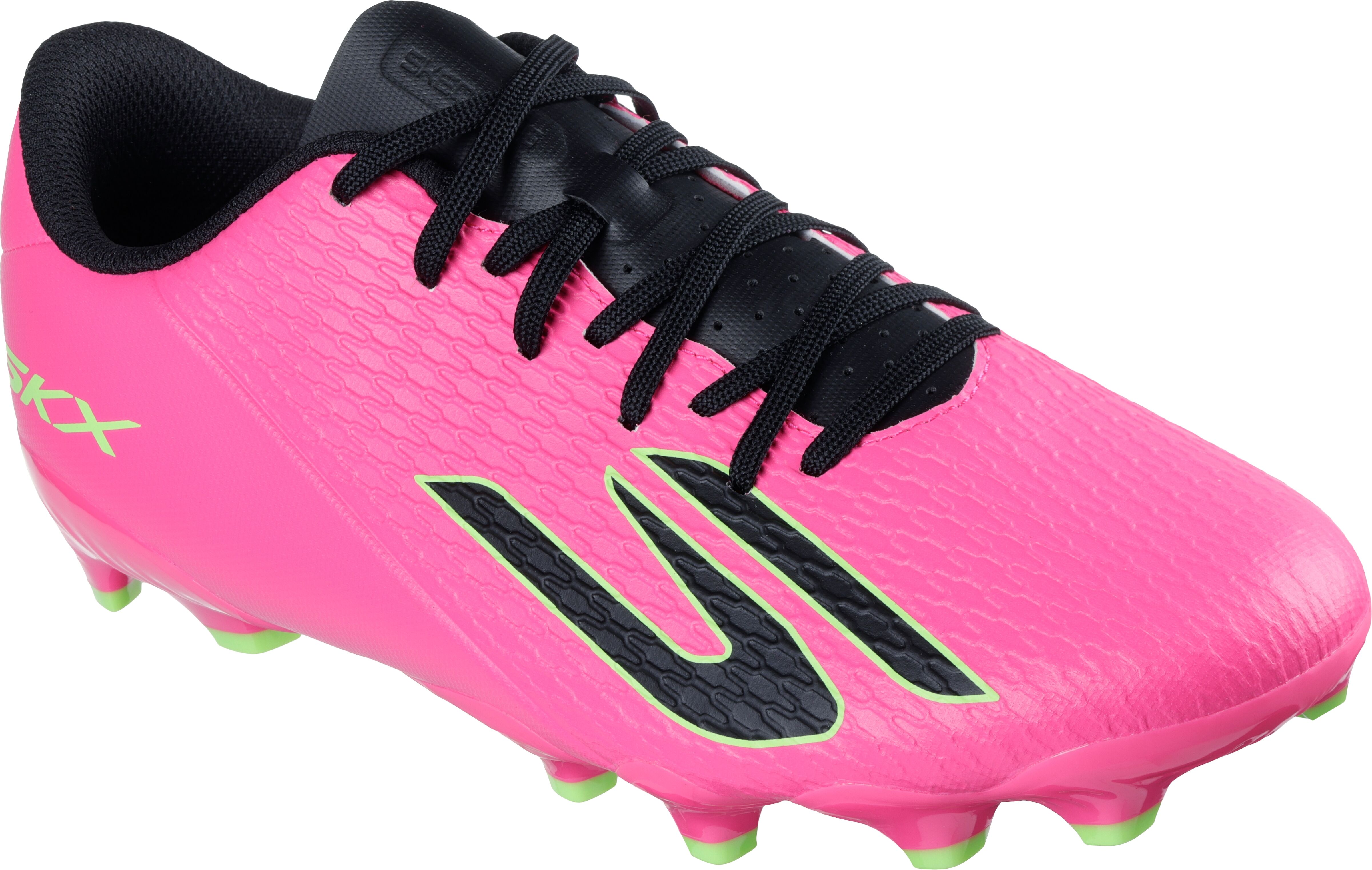Fußballschuh SKECHERS "CLUB MG, Go Soccer Mens, Skechers Skx_2 Club Mg", Damen, Gr. 42, Textil, pink (pkbk pink), Lederimitat, Schuhe Fußballschuh, Kunstrasenschuh, Rasenschuh bietet überlegen Traktion