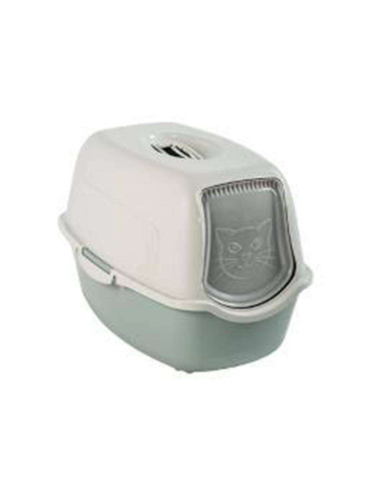 rotho Bailey Hooded litter box Green, White