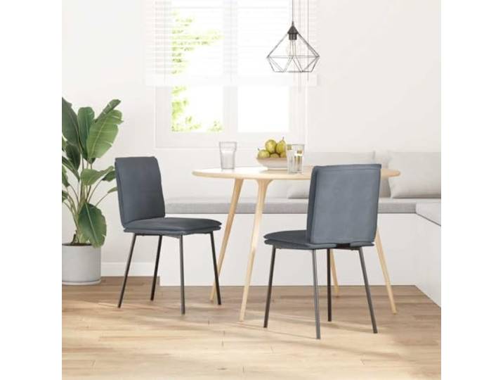 NLQMSU Esszimmerstühle, 2 Stück, Dunkelgrau, Samt Ergonomisches Design, weicher Samtstoff, Metallrahmen und Sperrholz, dicker Schaumstoff, Wohn- und Esszimmer