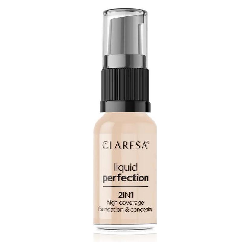 Claresa Liquid Perfection 2In1 Concealer & Foundation With Matte Finish In Liquid 102 Warm Medium (Warm Medium) (5903819812756)