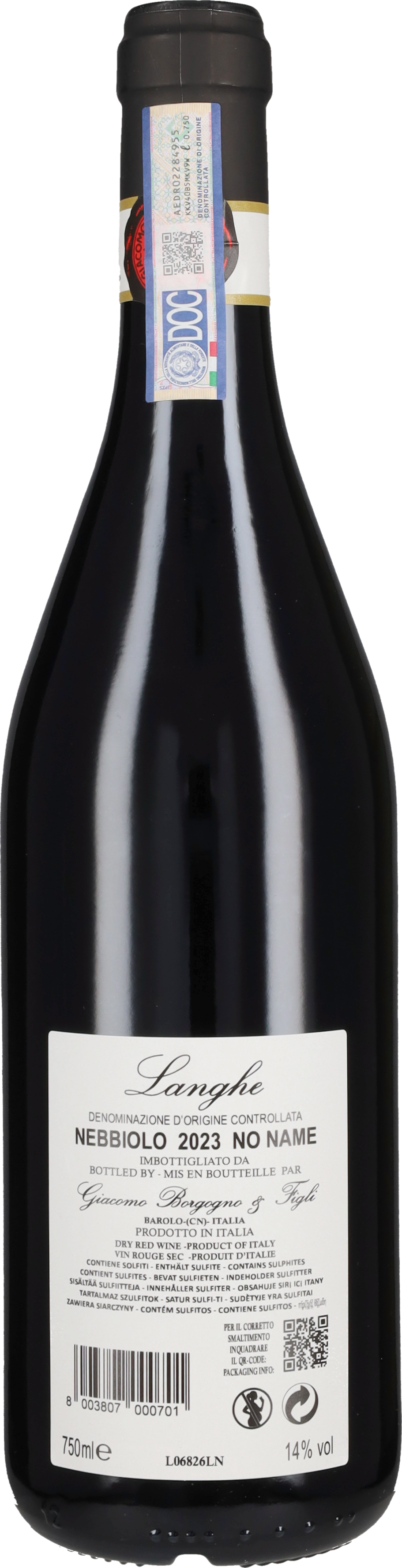 Nebbiolo 'No Name' Borgogno 2023