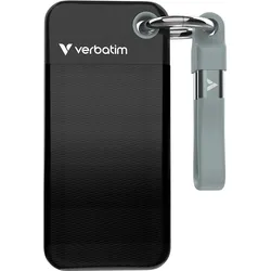Verbatim Pocket SSD - 1 TB, Schwarz, Grau