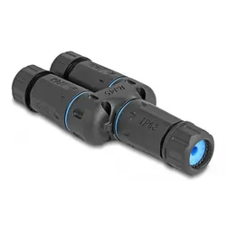 DELOCK Kabelverbinder RJ45 Buchse > 2x RJ45 Buchse Cat.6A wasserfest