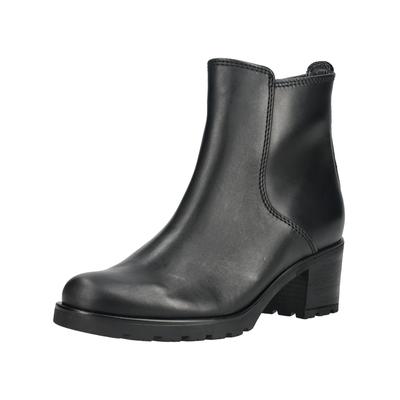 Stiefelette GABOR "Gabor Stiefelette Leder", Damen, Gr. 38, schwarz, Leder, Schuhe Stiefelette