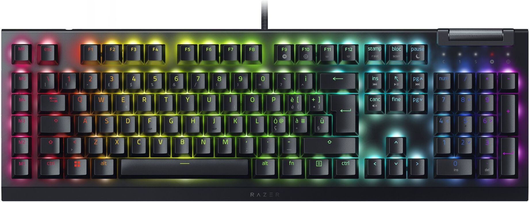 Tastiera computer Razer RZ03 04702400 R3H1 BLACKWIDOW V4 X Mechanic Ye