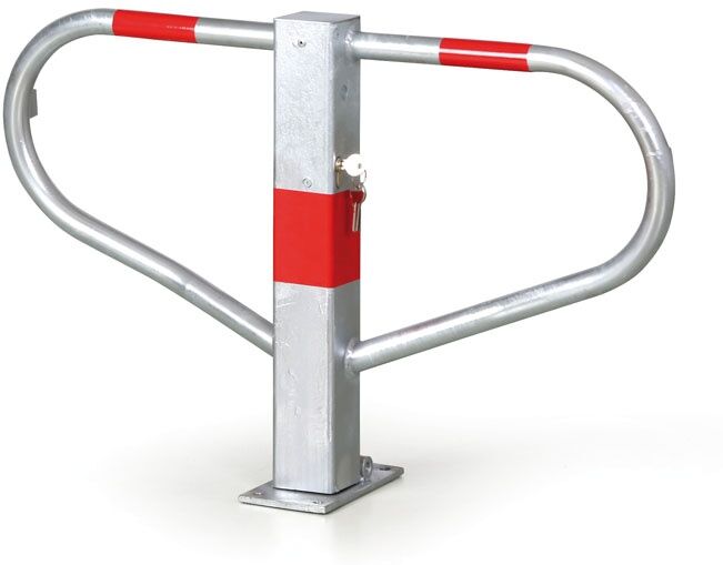 B2B Partner Klappbare Parkplatzsperre - Pfosten, Schmetterling, Höhe 510 mm
