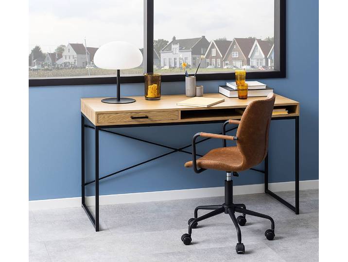 Bureau 140 cm 140 x 76 x 58cm Marron