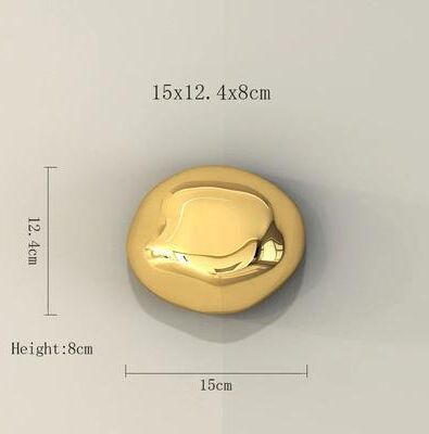 Inspired Living Modern Electroplated Stone Wall Decor Hanging For Living Room b3