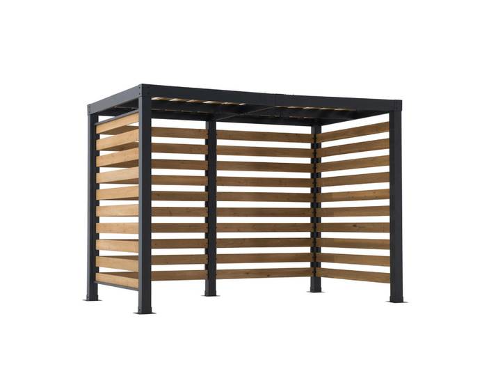 Pavillon, Metall, Zeder, 313x223x191 cm, wetterbeständig, Sonnenschutz, Pavillons