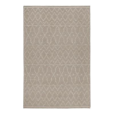 Teppich ESPRIT "Ana", wollweiß, B:110cm H:8mm L:170cm, Schurwolle, Teppiche, Teppich, Wollteppich, handgewebt, kurzflor, natürlich, geometrisch, schlicht
