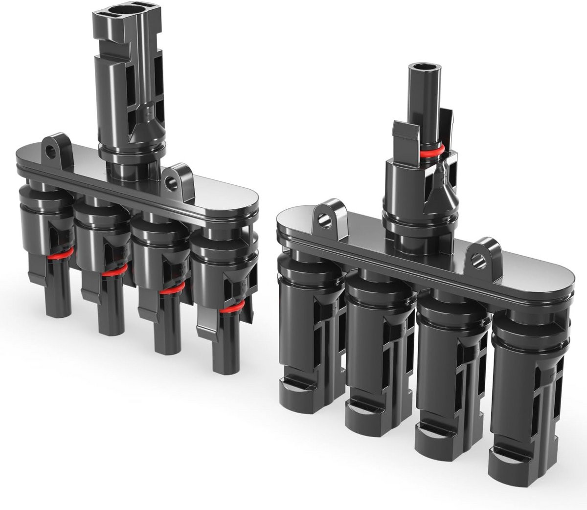 Waterdichte 4-Weg Y-Connector voor Zonnepanelen - T-Type Verdeler en Splitter voor Fotovoltaïsche Systemen