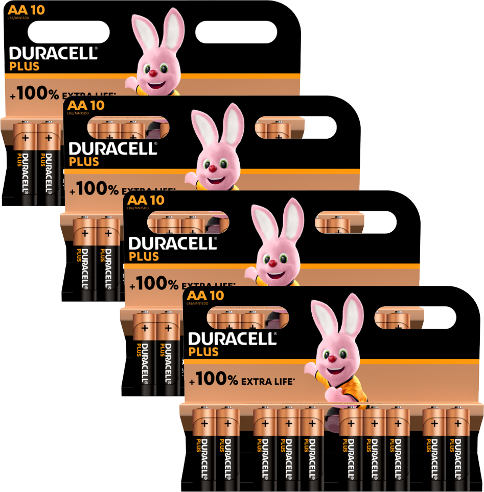 Duracell Plus AA LR6 Batteries Bulk   40 Pack