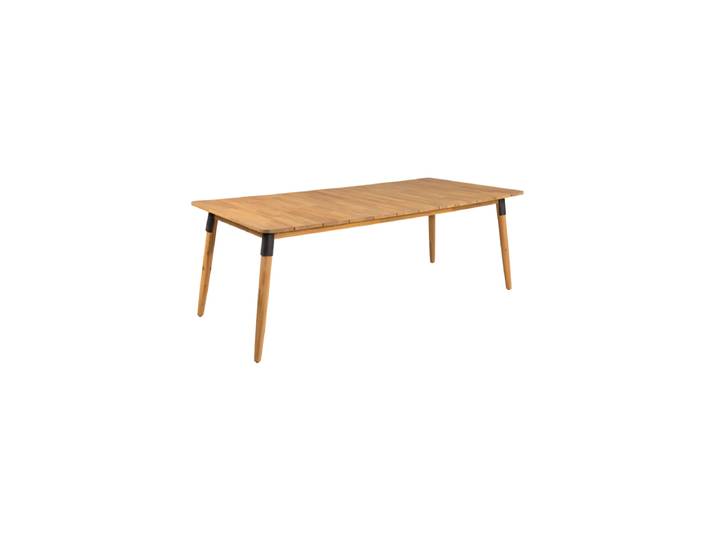 Gartentisch „Julian“ 210 x 100 cm Akazienholz Natural, Schwarz VE DESIGN