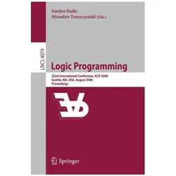 Logic Programming, Fachbücher von Sandro Etalle, Miroslav Truszczynski