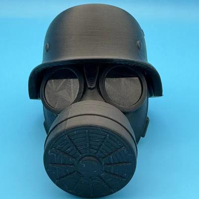 Inspired Finds Dog Head Tow Hitch Ball Cover 50mm Universal Trailer Ball Protector Cap steampunk Gas Mask (black)