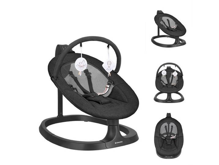Kikkaboo Babywippe Zazu, Kinderstuhl-Funktion, 3 Bewegungsrichtungen, 5-Punkt-Gurt, Timer