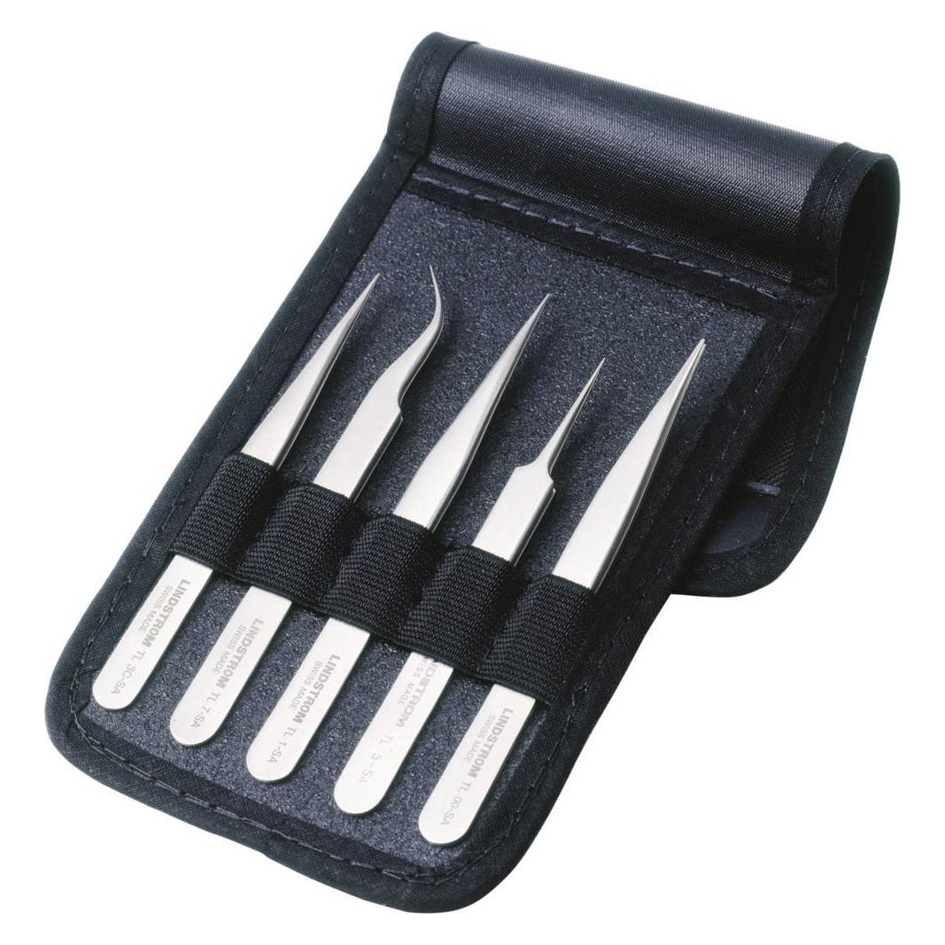 Bahco Satz mit 5 Pinzetten, Typ 00-SA, 1-SA, 3C-SA, 5-SA, 7-SA (9857)