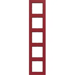 Hager Rahmen 5fach, A.1, rot glänzend