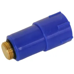 Baustopfen mit Messinggewinde 1/2 Zoll blau (Press-, Prüf-, Blindstopfen)